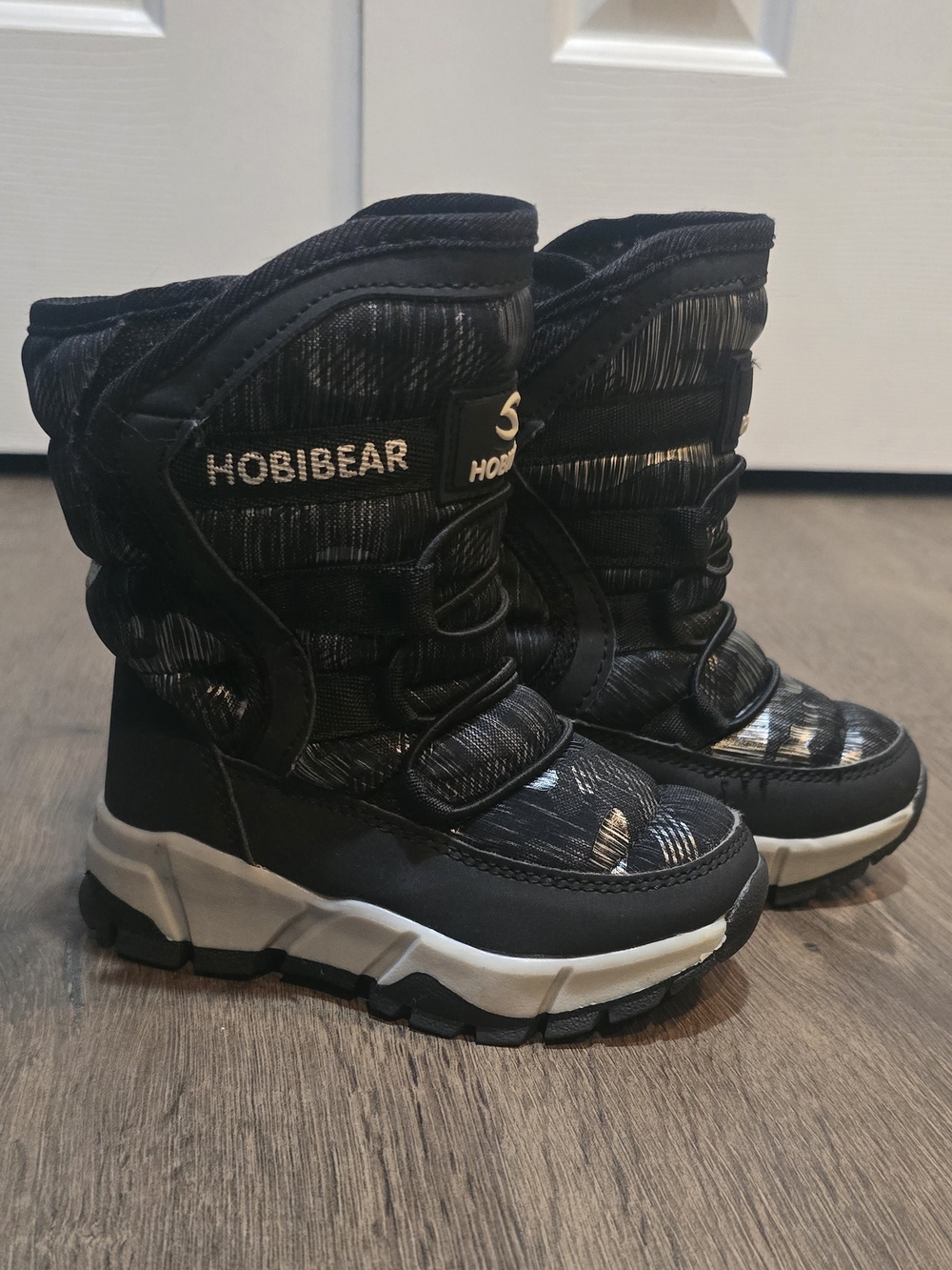 Hobibear Kids Toddler Black Winter Boots Size 7/24
